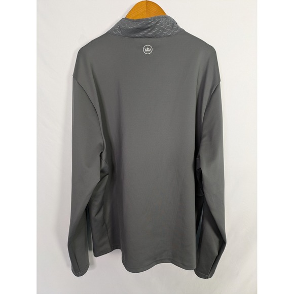 Peter Millar Jacket Men's XL Gray Iron Arrows Weld Elite Hybrid Half Zip - Picture 8 of 9